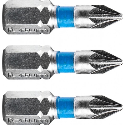 FORTUM-KITO hrot krížový Pozidriv, sada 3ks, PZ 1x25mm, S2 4741301