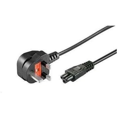 PremiumCord Kabel síťový 230V 2m, trojlístek a zástrčka pro Velkou Británii