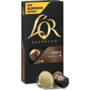 L'OR L´OR Espresso Forza Intensity 9 - 10 алуминиеви капсули, съвместими с кафе машини Nespresso®*