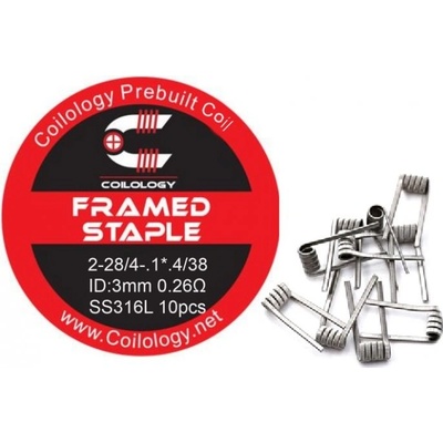 Coilology Framed Staple predmotané špirálky SS316 0,26ohm 10ks