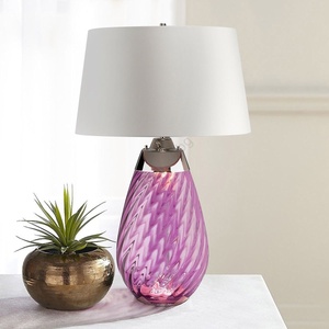 Elstead Lighting LENA-TL-L-PLUM-OWSS-LED Настолна лампа LENA 1xE27/40W/230V 74 см розов/бял (ED0609)
