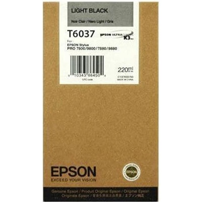 Epson T6037 Light Black - originálny