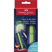 Faber-Castell 125092 sada třpytek v tubě Glow in the dark 2 ks