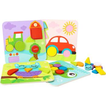 Image 1 of Tooky Toy Дървен пъзел 4в1 tl396