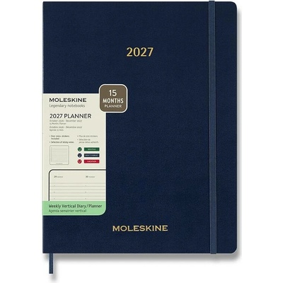 Moleskine Essential A4 týdenní 2027 modrý
