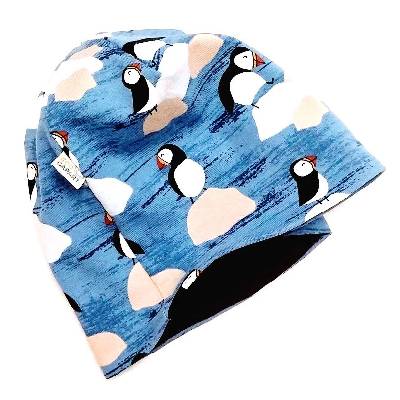 Eco Capart Dětská čepice MERINO - Tučňáci na ledu - Velikost 5