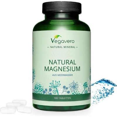 Vegavero Натурален морски магнезий 300 mg 180 таблетки | Vegavero (VV-VITA-161)