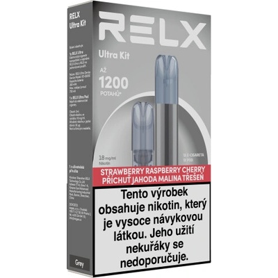Relx Ultra Kit Grey + Relx Ultra Pod Strawberry Rasperry Cherry 18 mg