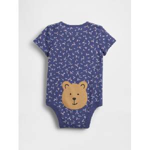 GAP Бебешко боди Brannan bear GAP GAP | Sin | Момичешки | 50-62 - zoot - 40,97 лв