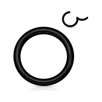 Šperky4U piercing segment kruh černý K01039K-1009