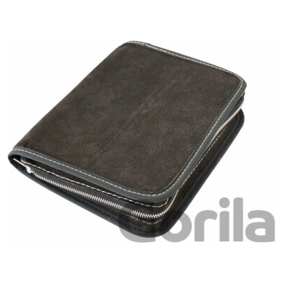Macoli Hand Made Obal se zipem XL Hnědý tmavý semiš
