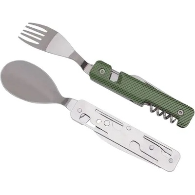 AKINOD Комплект за хранене Akinod Multifunction Cutlery 13H25, Kaki Aluminium (A02MA0002)