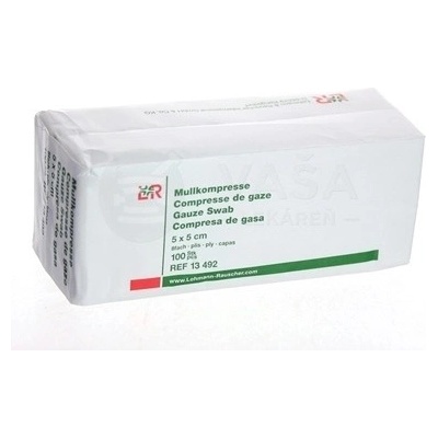 Gazin Gázové kompresy nesterilné 5 x 5 cm 100 kompresov