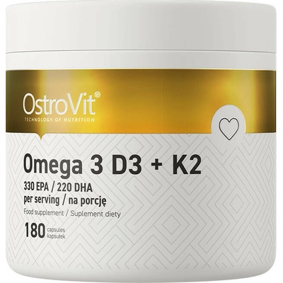 OstroVit Omega 3 D3+K2 180 kapsúl