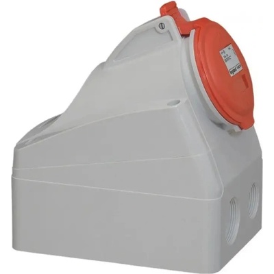 Legrand КОНТАКТ ЗА ОТКРИТ МОНТАЖ ip44 3p+e, 16a 380/415v legrand - СИВ/ЧЕРВЕН (3245065551587)