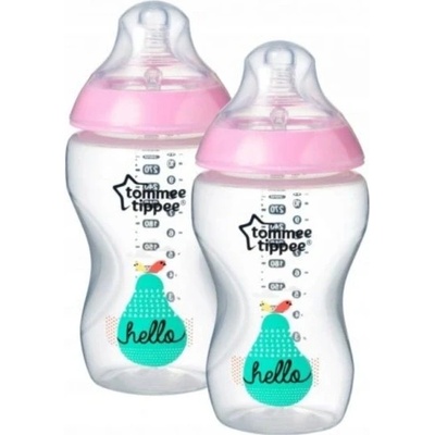 Tommee Tippee láhve růžové 2ks v balení 340 ml