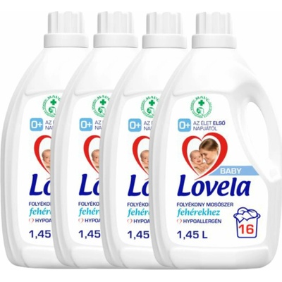 Lovela Baby Hypoalergénny tekutý prací prostriedok na biele prádlo 4 x 1,45 l 64 PD