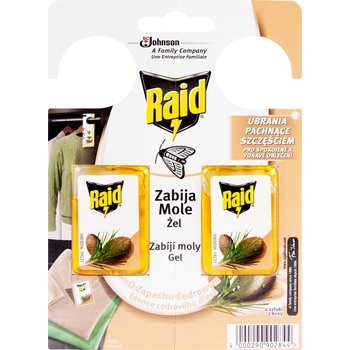 Raid háček proti šatním molům s vůní cedru 2 ks