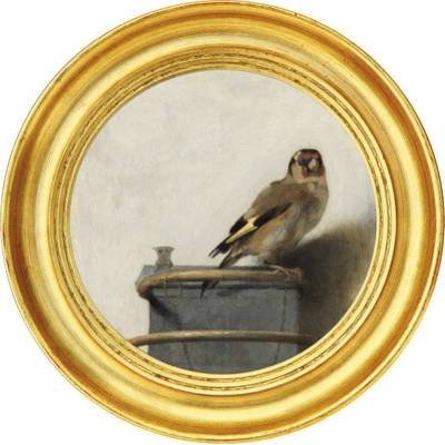 HRBC100054 Fototapeta vliesová Carel Fabritius Stehlík 2 Ø 142,5 cm