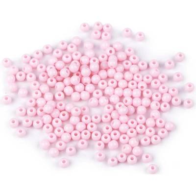 Stoklasa Plastové korálky Color Ø4 mm Balení: 20 g, Varianta: 2 růžová sv. 2 růžová sv.