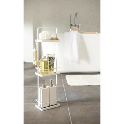 YAMAZAKI Poličky do koupelny Tower Bath Rack 3, bílé