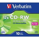 Verbatim CD-RW 700MB 8-12x, jewel, 10ks (43148)