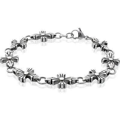 BM Jewellery Pánský ocelový náramek kříž S493200