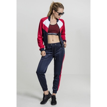 Urban Classics Ladies Short Raglan Track Jacket navy fire red white