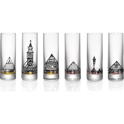 Crystalex Sklenice na pálenku Barline Folklor 6 x 50 ml