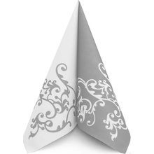 Mank 88318 obrúsky Airlaid Dinner Pomp bielo-strieborná 50ks 40x40cm