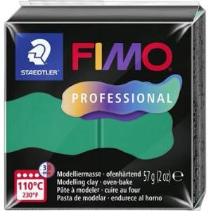 FIMO Пластелин, 57 g, запалим, FIMO "Professional", зелен 8040-500 (8040-500)