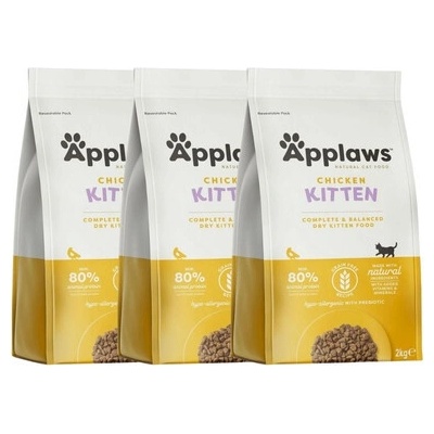 APPLAWS Cat Dry Kitten s kuracím 3 x 2 kg