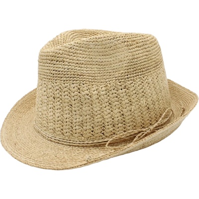 Dámský trilby klobouk z přírodní rafie