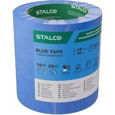 Stalco Páska lepící maskovací 48 mm x 50 m 3 ks