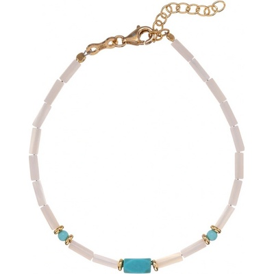 Alisia Půvabný pozlacený náramek s tyrkysem a perletí AL4995.01.000