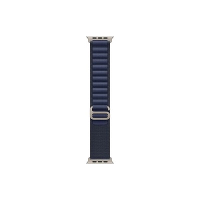 Apple Watch 49mm Loop: Navy Alpine Loop - Medium - Natural Titanium Finish (mxmy3zm/a)