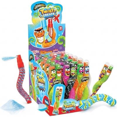 JohnyBee Twisty Treats kyselý sprej a šumivý prášek 16,5 g