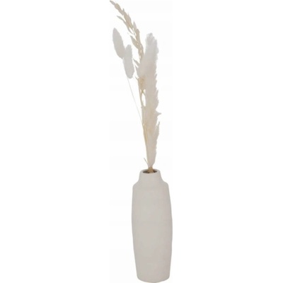 Boltze Home Porcelánová dekorační váza Bianca, sušené kytice, výš. 16 cm