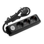 Panasonic РАЗКЛОНИТЕЛ 3ГНЕЗДА 1.5М С КЛЮЧ ЧЕРЕН (8691136115069)