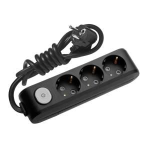 Panasonic РАЗКЛОНИТЕЛ 3ГНЕЗДА 1.5М С КЛЮЧ ЧЕРЕН (8691136115069)