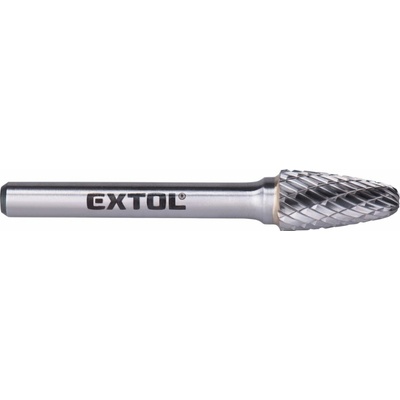 EXTOL INDUSTRIAL fréza karbidová, kulatý oblouk, pr.10x20mm/stopka 6mm,sek střední (double-cut) 8703754