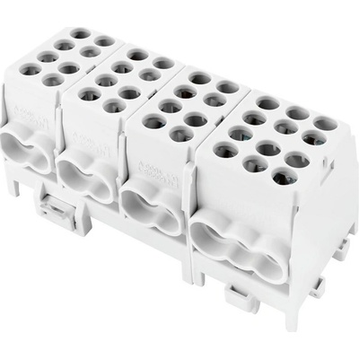 Eleman Svorkovnice rozbočovací HLAK 25 4/10 GR-S, 100A, 4pól., AL/CU, IP20, 4xŠ, na DIN /2080427 1000378