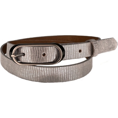 Penny Belts opasek dámský kožený 20-175-606 STŘÍBRNÝ METAL