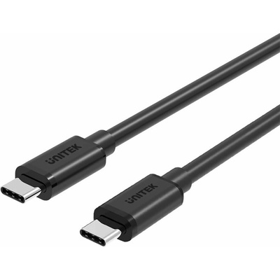 Unitek Y-C477BK Priama zástrčka USB-C, 1m, černý