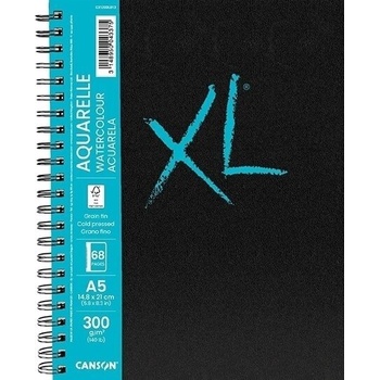 Canson Book Wire Bound Long Side XL Watercolour Скицник 34 A5 300 g Portrait (C31200L013)