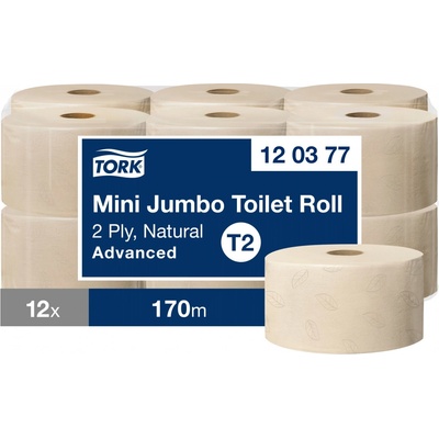 Tork Mini Jumbo T2 natural 2-vrstvový 12 ks