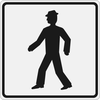 Dopravní značka E9 Symbol - Chodec