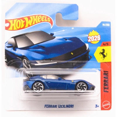 Mattel Hot Wheels Ferrari 12 Cilindri Červené
