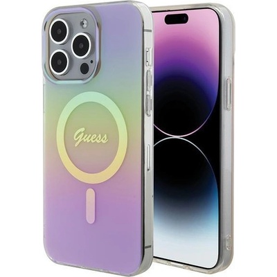 GUESS Кейс Guess IML Iridescent MagSafe за iPhone 15 Pro, розов (3666339155087)