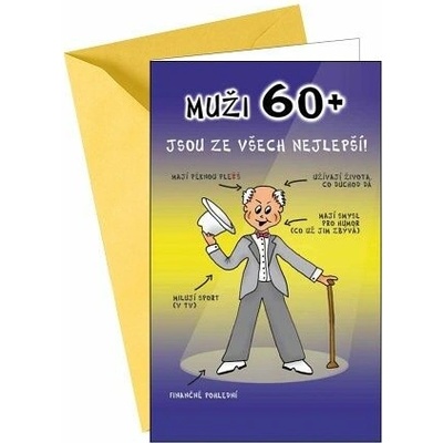 ARGUS Vtipné přání k 60. narozeninám CZ 190-630-c